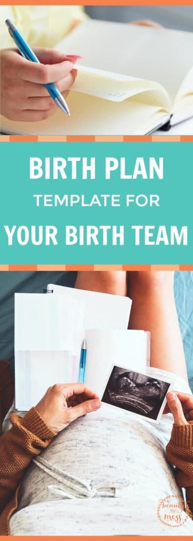 BIRTH PLAN TEMPLATE FOR YOUR BIRTH TEAM TO KEEP EVERYONE ON THE SAME PAGE