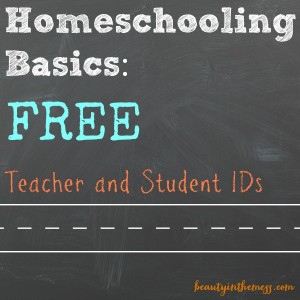 FREE Homeschool ID Cards For Teacher and Students with 3 Extra Options 1