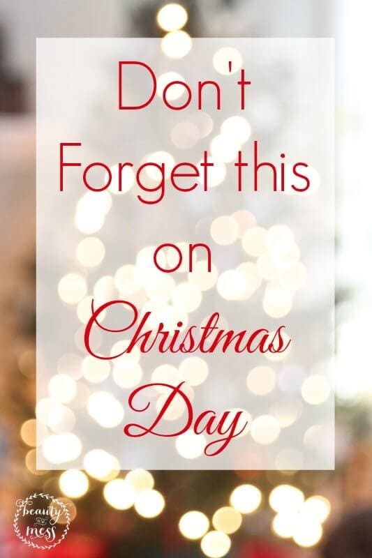 Do not forget Christmas Day