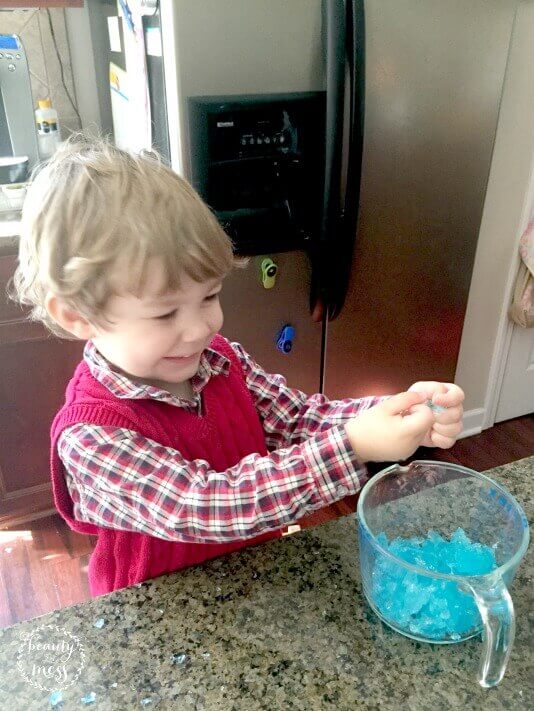 Awesome Frozen Slime Recipe with Glitter Glue