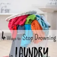 Laundry overflowing hamper - my favorite laundry system