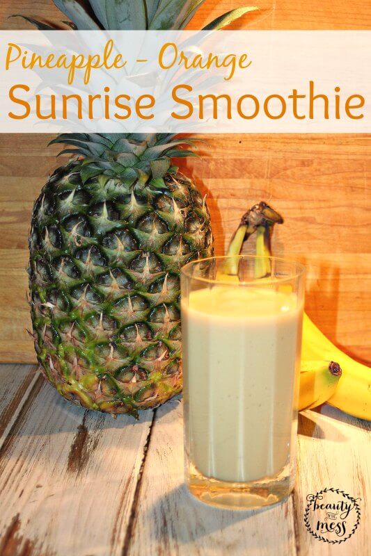 Pineapple-Orange {Dairy Free} Sunrise Smoothie
