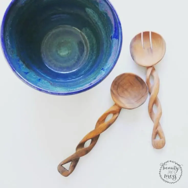 Olive Wood Serving Spoons from Gliftly