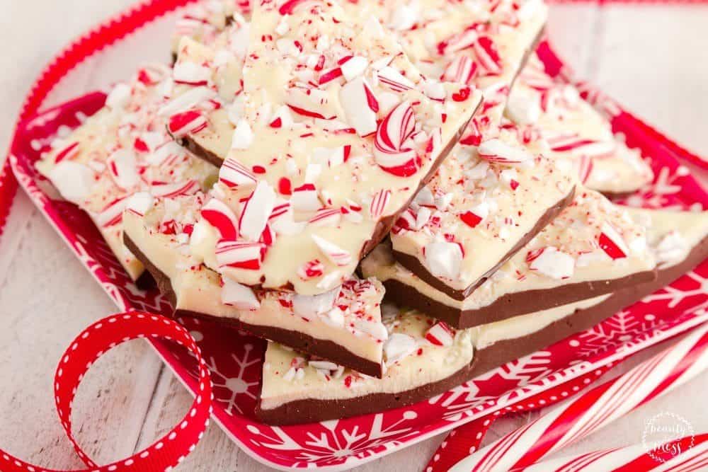 Peppermint Bark with Candy Canes
