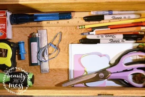 Clean Junk Drawer - Beauty in the Mess
