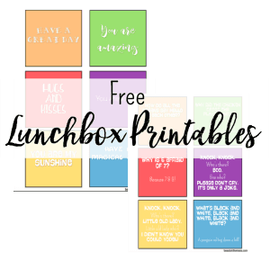 FREE Lunchbox Printables