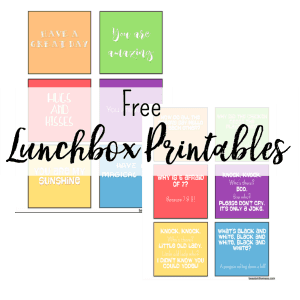 FREE Lunchbox Printables
