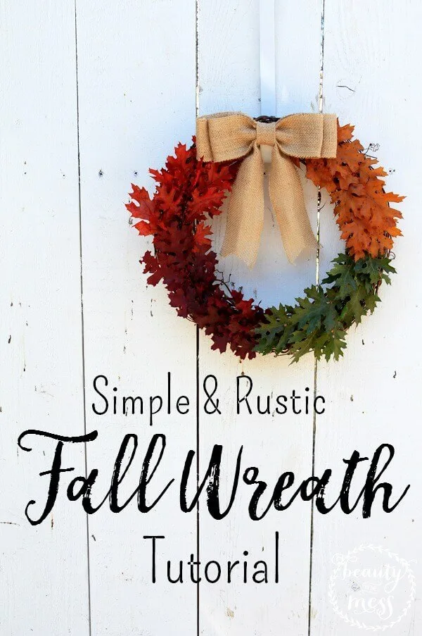 Simple Rustic Fall Wreath Tutorial