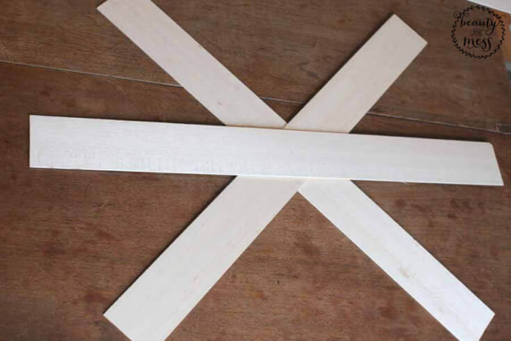 Easy 8 Step DIY Wooden Snowflake with Balsa Wood - No Power Tools Needed 8