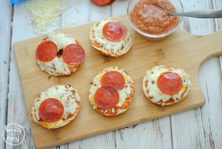 Easy and Delicious Pizza Bagels with Homemade Pizza Sauce