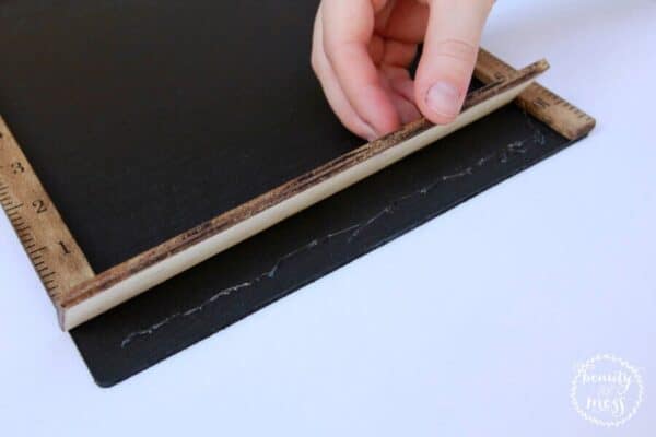 Easy Farmhouse Style Ruler Chalkboard Frame Project You Can Create Yourself