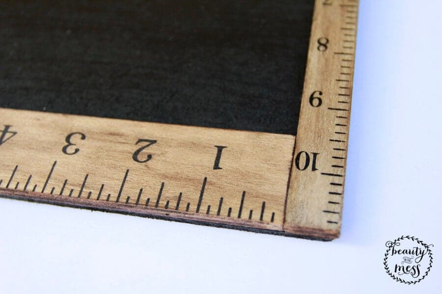 Easy Farmhouse Style Ruler Chalkboard Frame Project You Can Create Yourself 11
