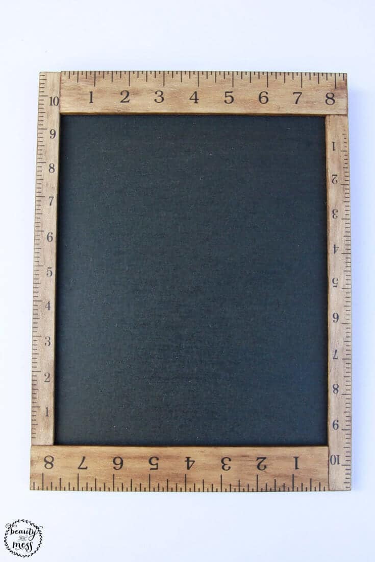 Easy Farmhouse Style Ruler Chalkboard Frame Project You Can Create Yourself 12