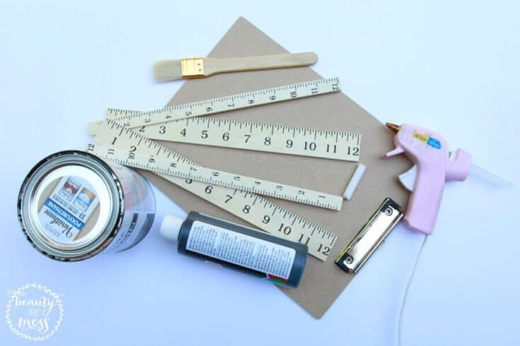 Easy Farmhouse Style Ruler Chalkboard Frame Project You Can Create Yourself