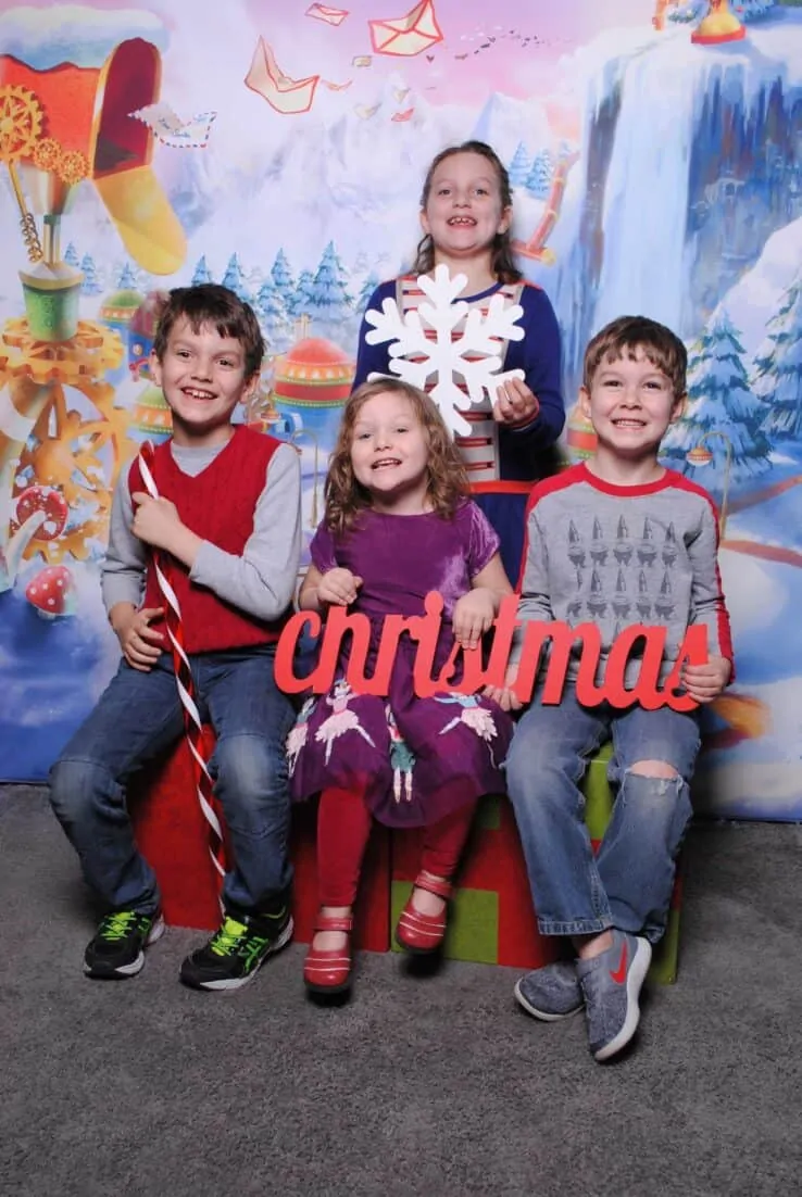 Holiday Photo with snowflake HGTV's Santa HQ