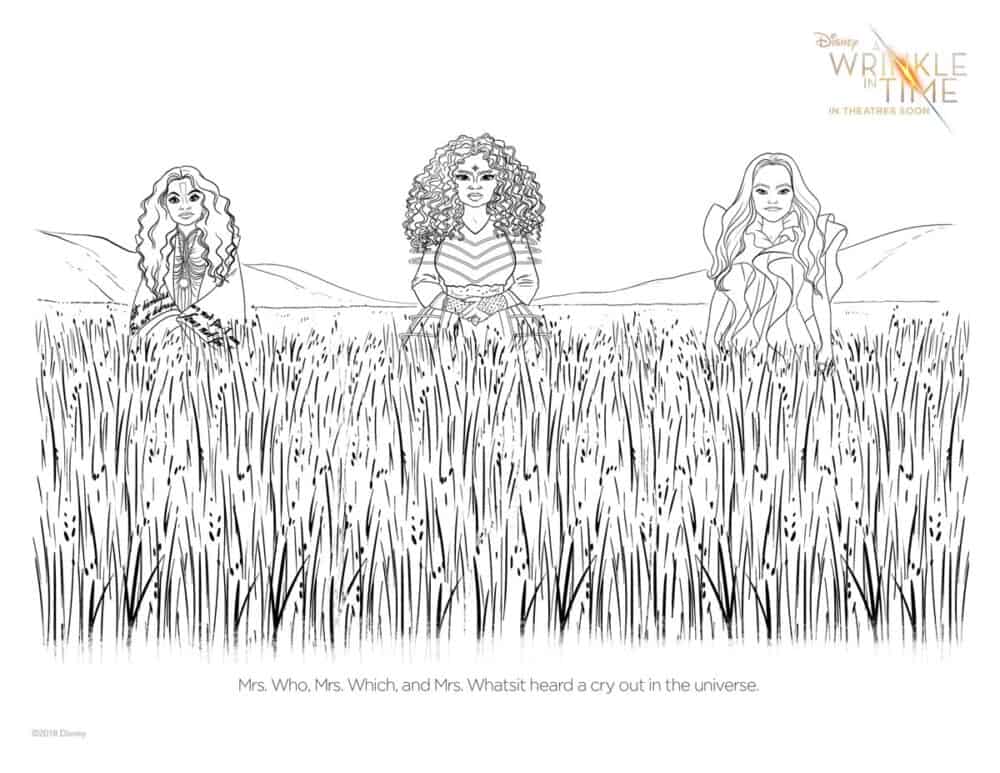 A Wrinkle in Time Coloring Pages and Activity Sheets 1