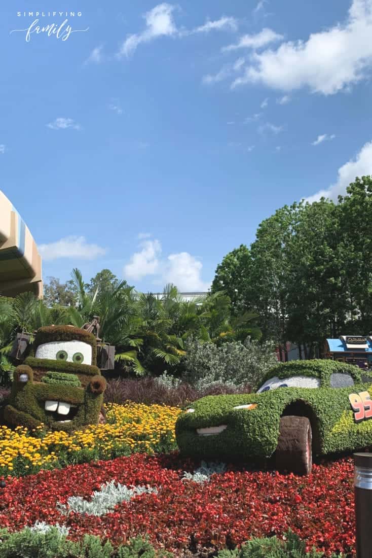Pixar Cars Mater and Lightning McQueen Epcot flower & Garden Festival