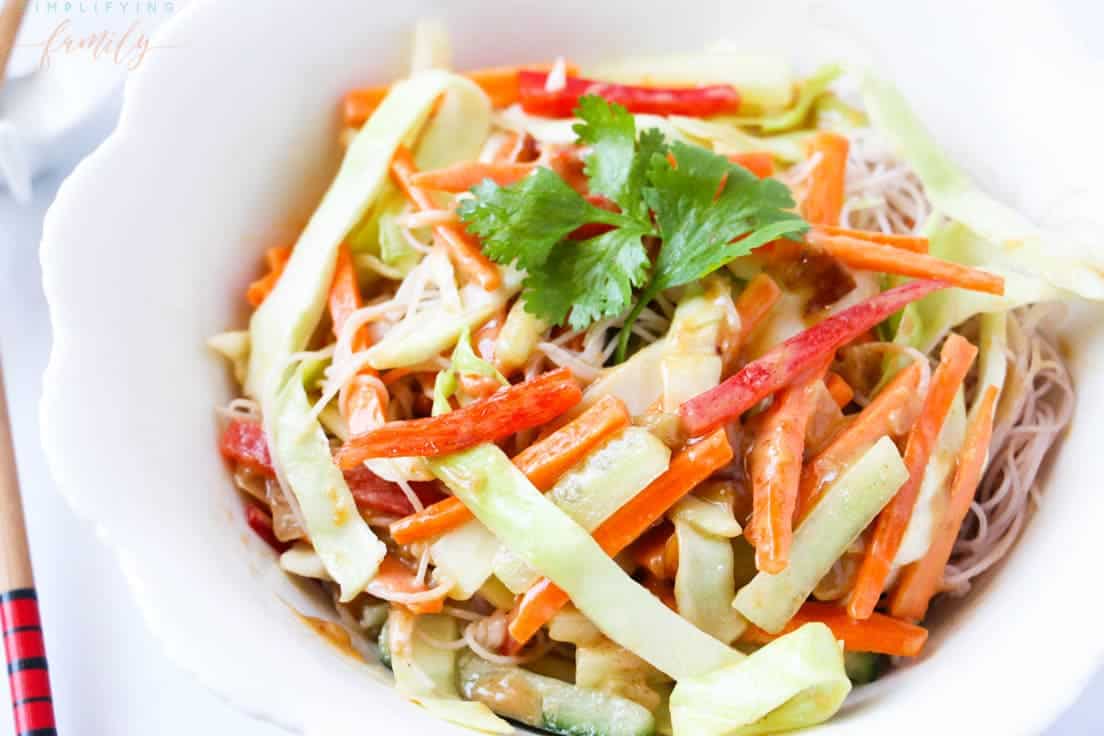 Easy and Delicious Spicy Thai Noodle Bowl | Egg Roll In A Bowl