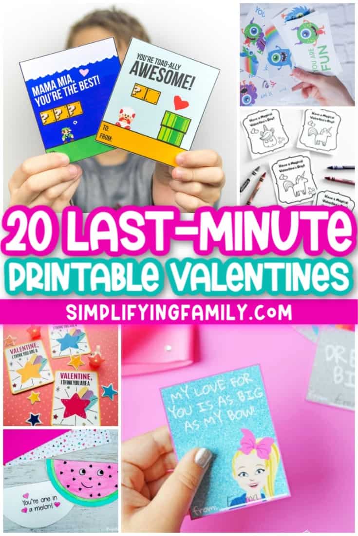 20 Free Fun and Easy Last-Minute Printable Valentines 1
