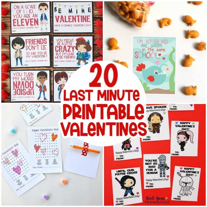 20 Free Fun and Easy Last-Minute Printable Valentines