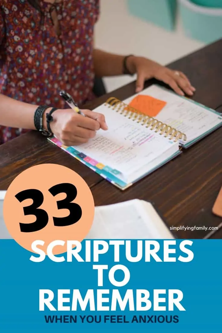 Scriptures to Remember when you are anxious