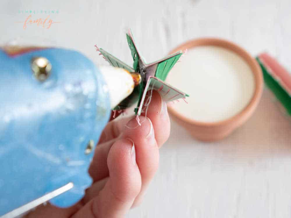 Adorable Mini Potted Paper Cactus Craft Made with Cricut 32