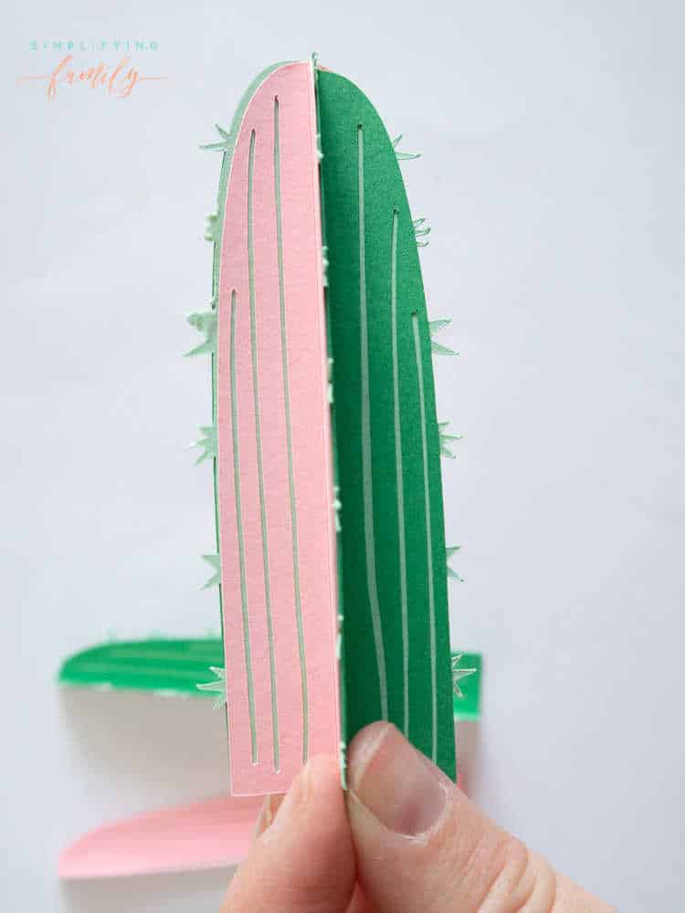 Adorable Mini Potted Paper Cactus Craft Made with Cricut 56