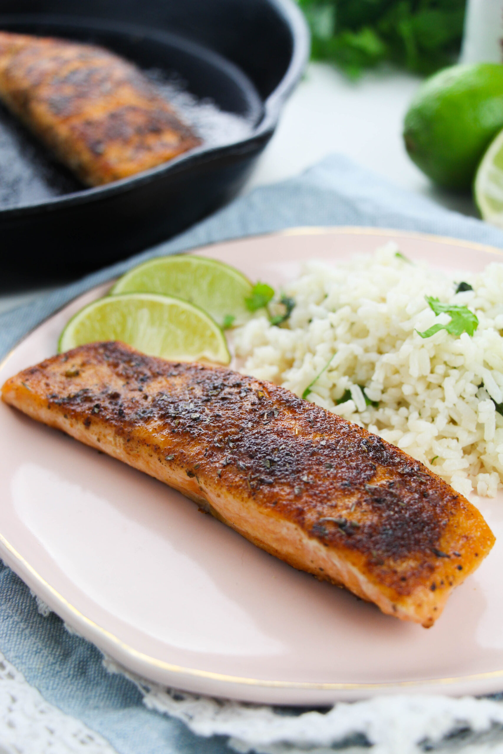 Delicious Blackened Salmon Cast Iron Skillet Recipe with 4 Ingredients