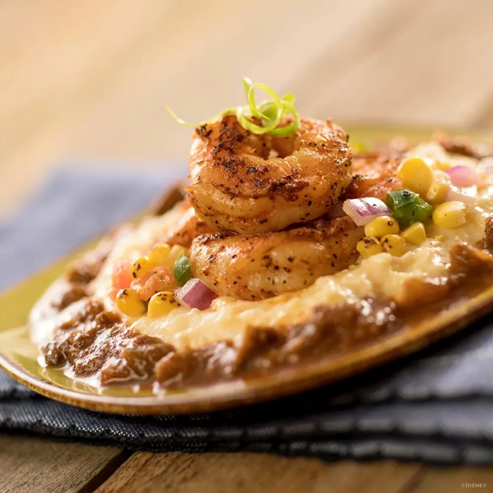 Shrimp and Grits from the EPCOT Sunshine Griddle during the EPCOT International Flower & Garden Festival