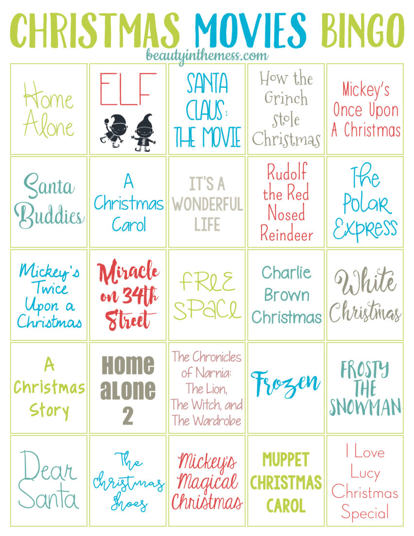 Have Fun Playing Christmas Movie Bingo Printable This Holiday Season 4