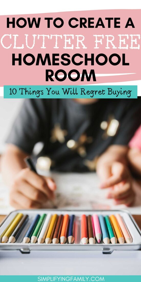 How to Create A Clutter Free Homeschool Room