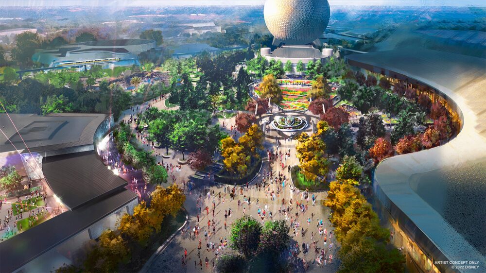 new things coming to walt disney world in 2023 | artist drawing of Epcot