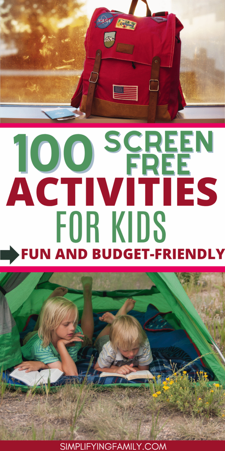 100 Fun Screen-Free Activities For Kids That Are Budget-Friendly